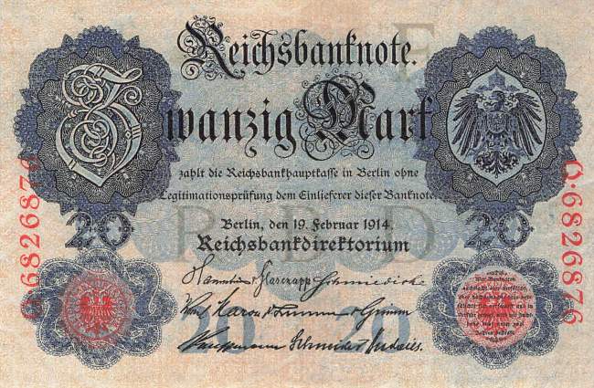 20 Mark 1914 ro.47b F/Q